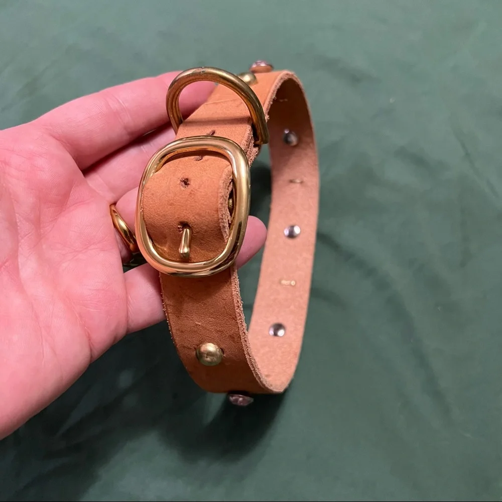 Hand Crafted Medium Leather Dog Collar